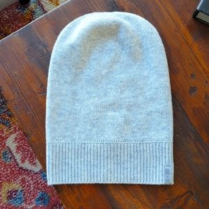 Halle Berry x Sweaty Betty Cleo knit beanie grey wool cashmere limited edition